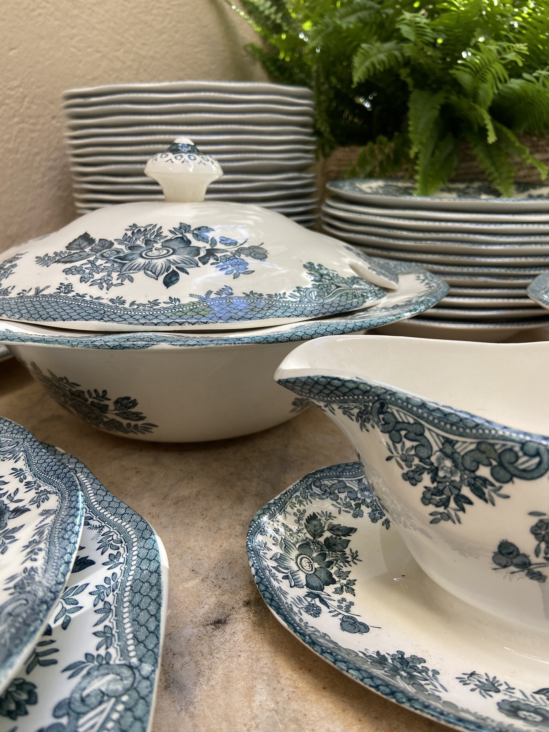 Vajilla en loza inglesa "Wedgwood" mod. Asiatic Phersants - 4