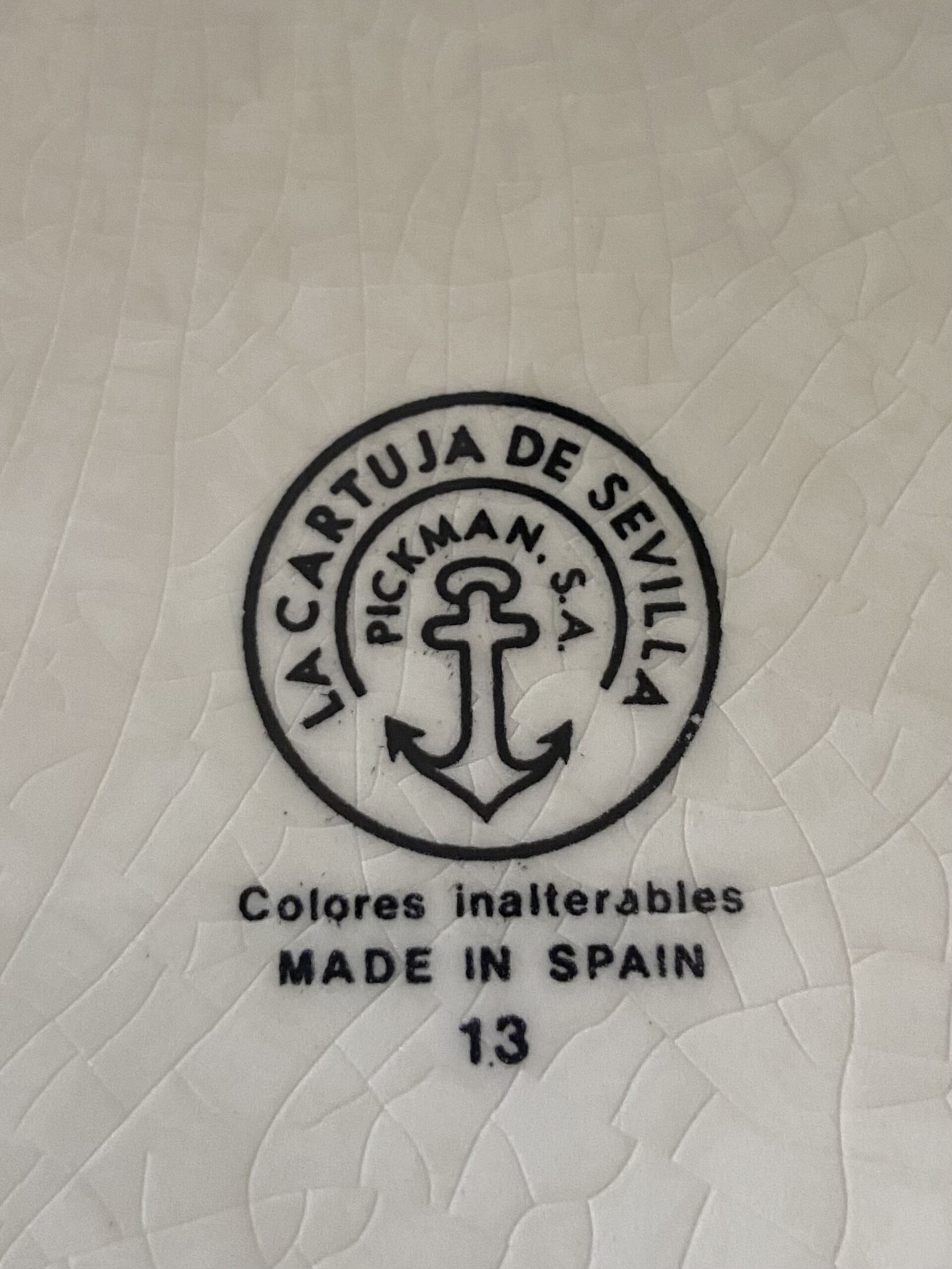 Sopera ochavada en loza blanca "La Cartuja de Sevilla" - 7