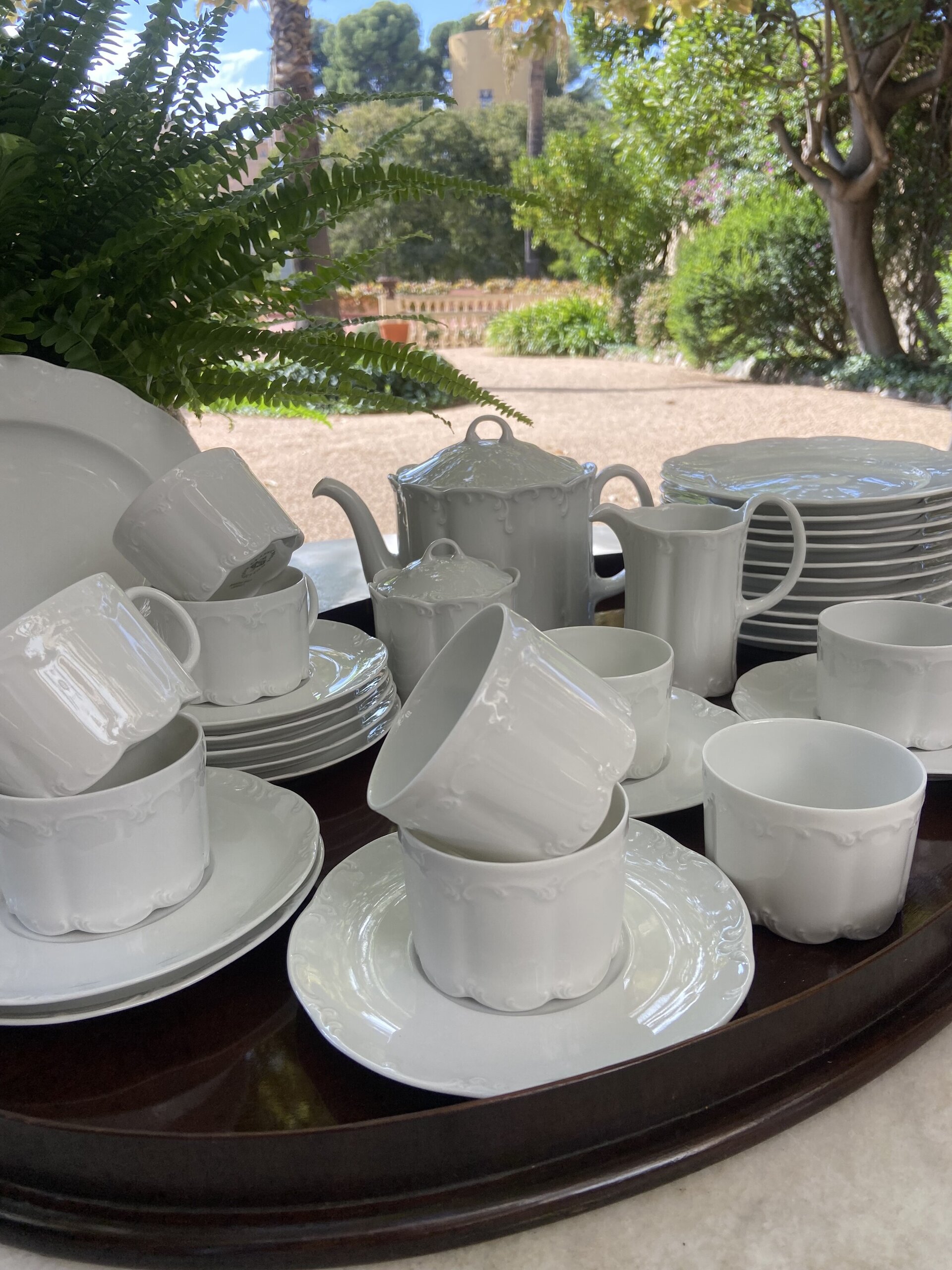 Juego de té en porcelana blanca "Rossenthal" - 2