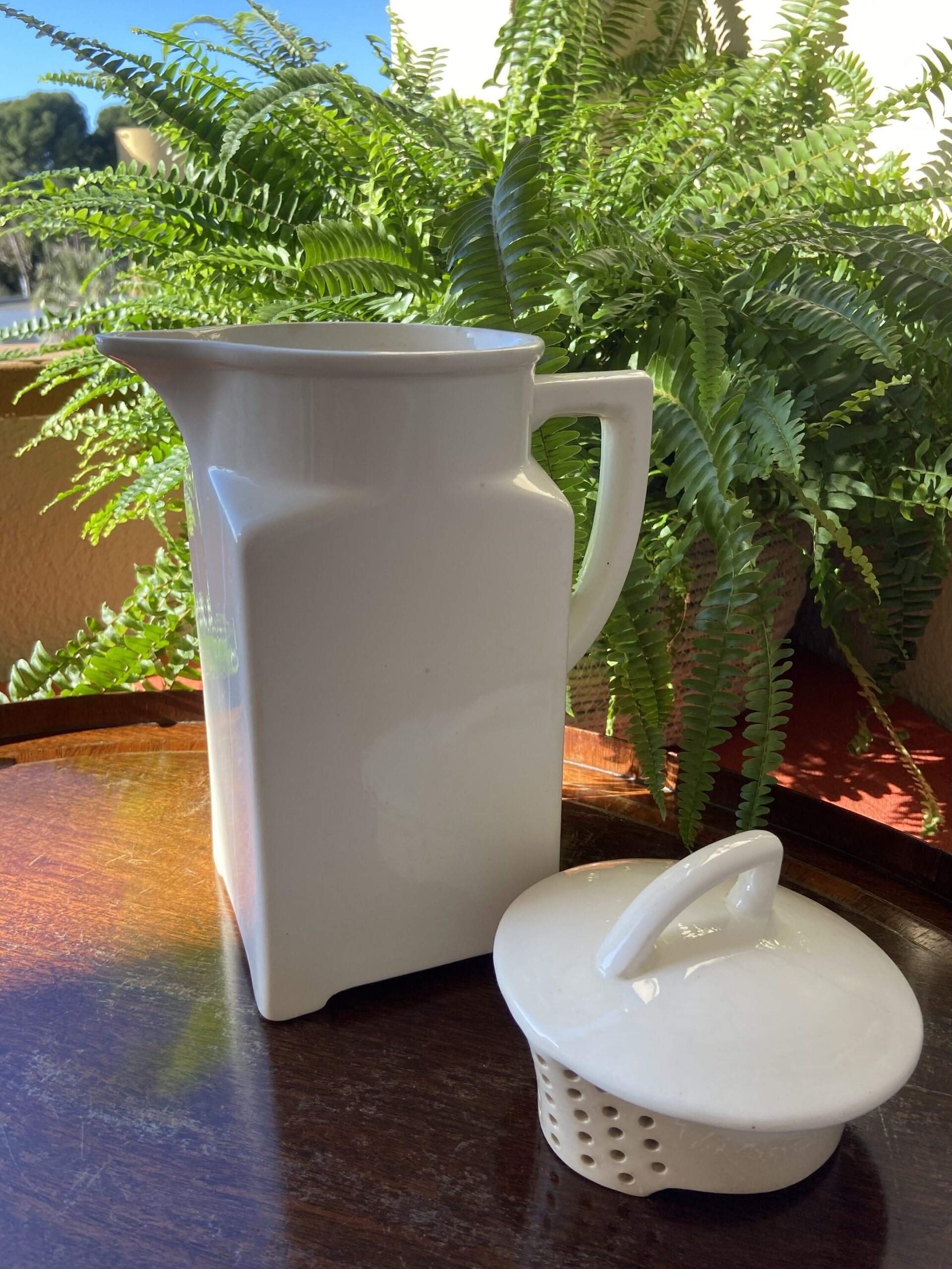 Jarra cuadrada el loza francesa - 6