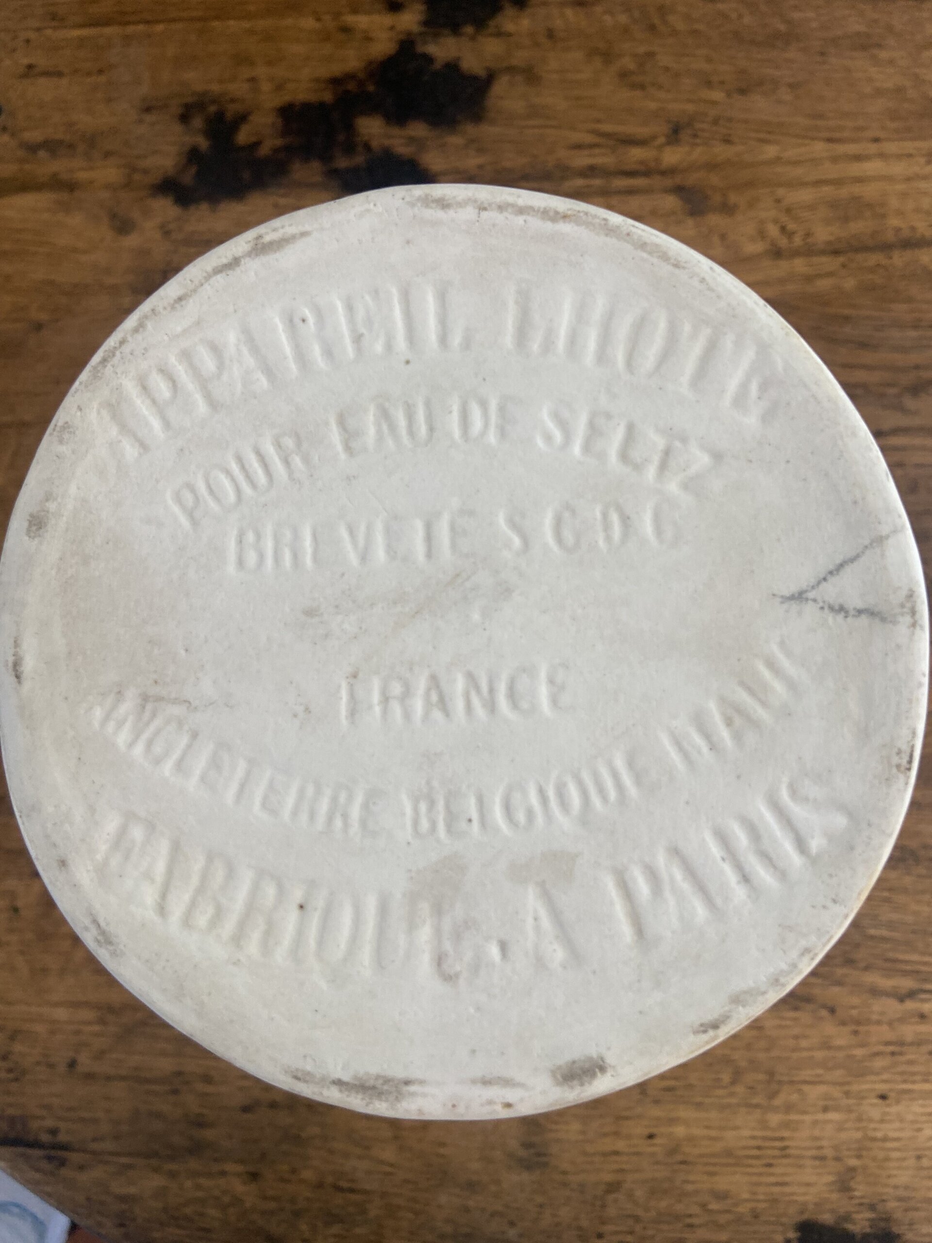 Jarra en porcelana francesa para hacer agua de "Seltz". - 7