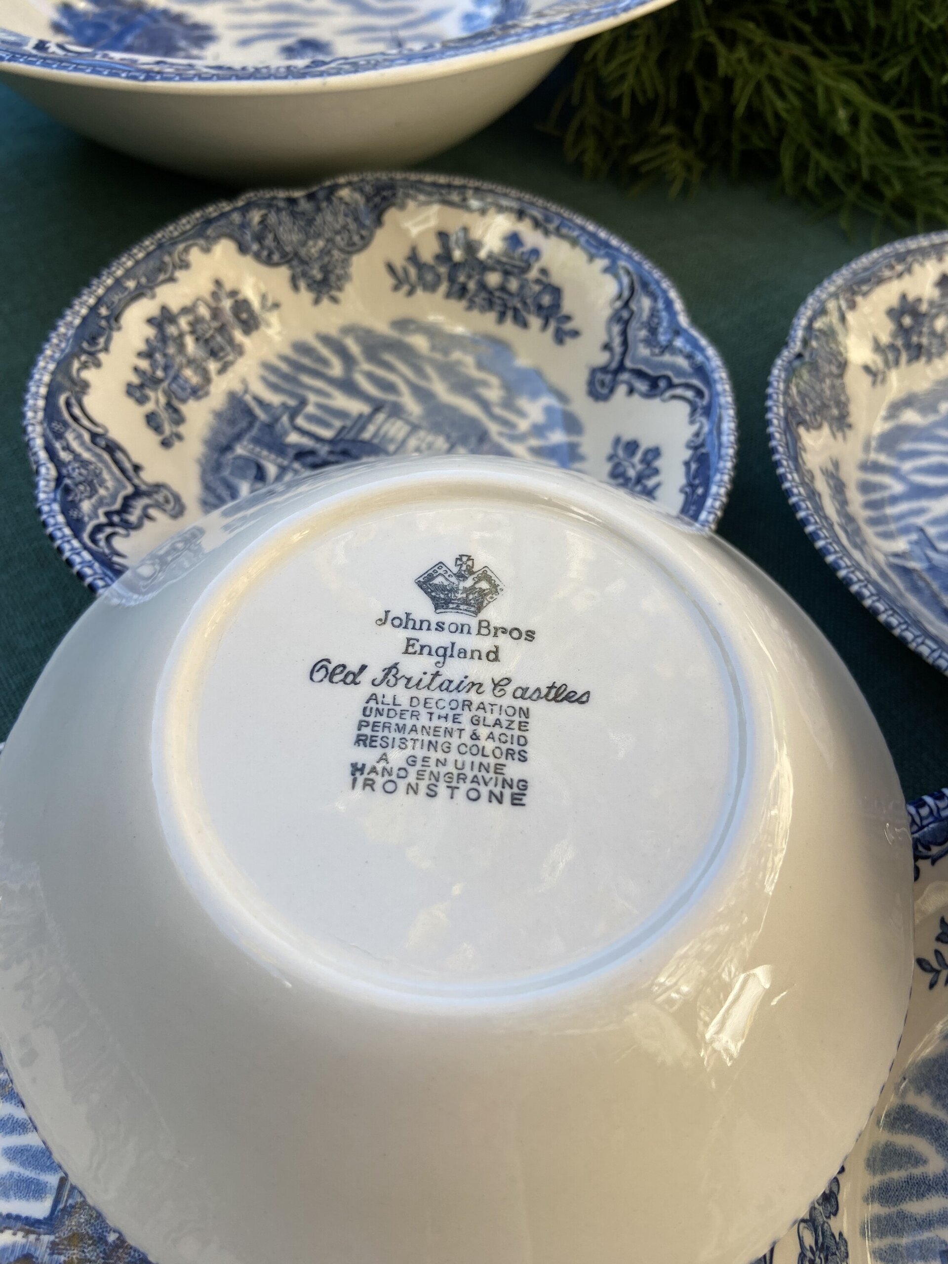 Bol G. y 6 boles en loza inglesa "Johson Bros" - 8