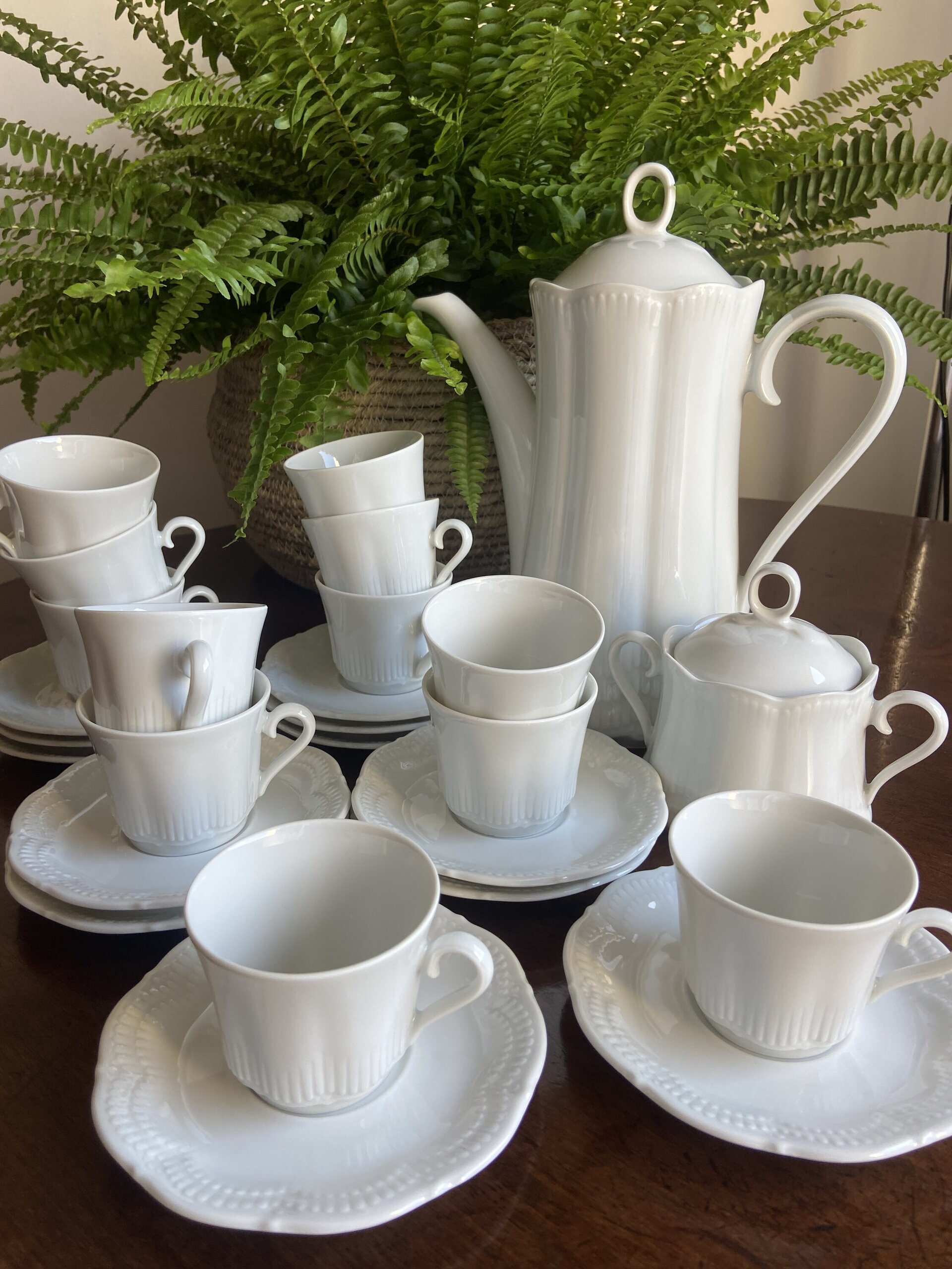 Juego de café en porcelana alemana "Schirnding" Bavaria. - 1