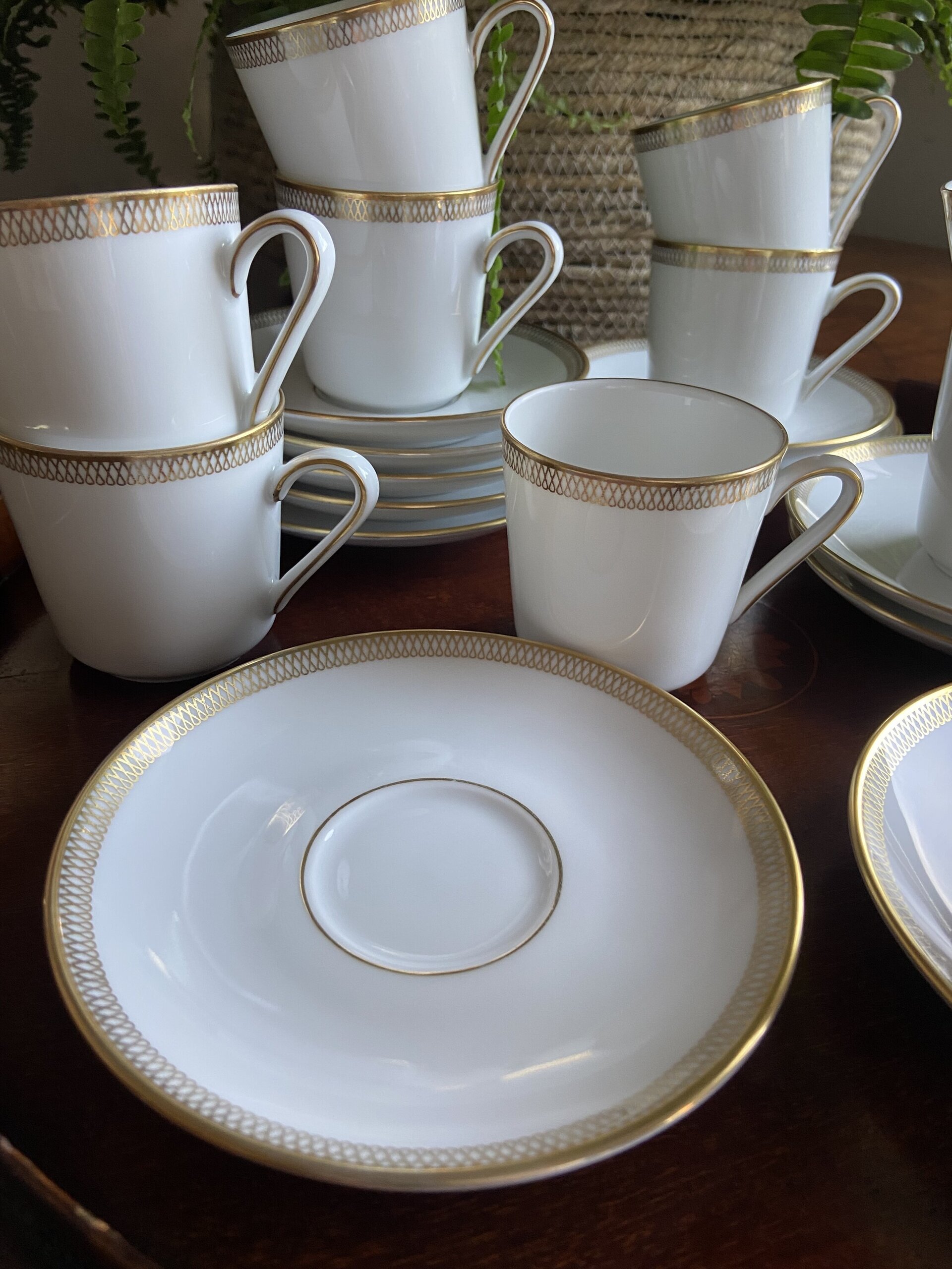 11 tazas de café en porcelana alemana "Eschenbach" - 3