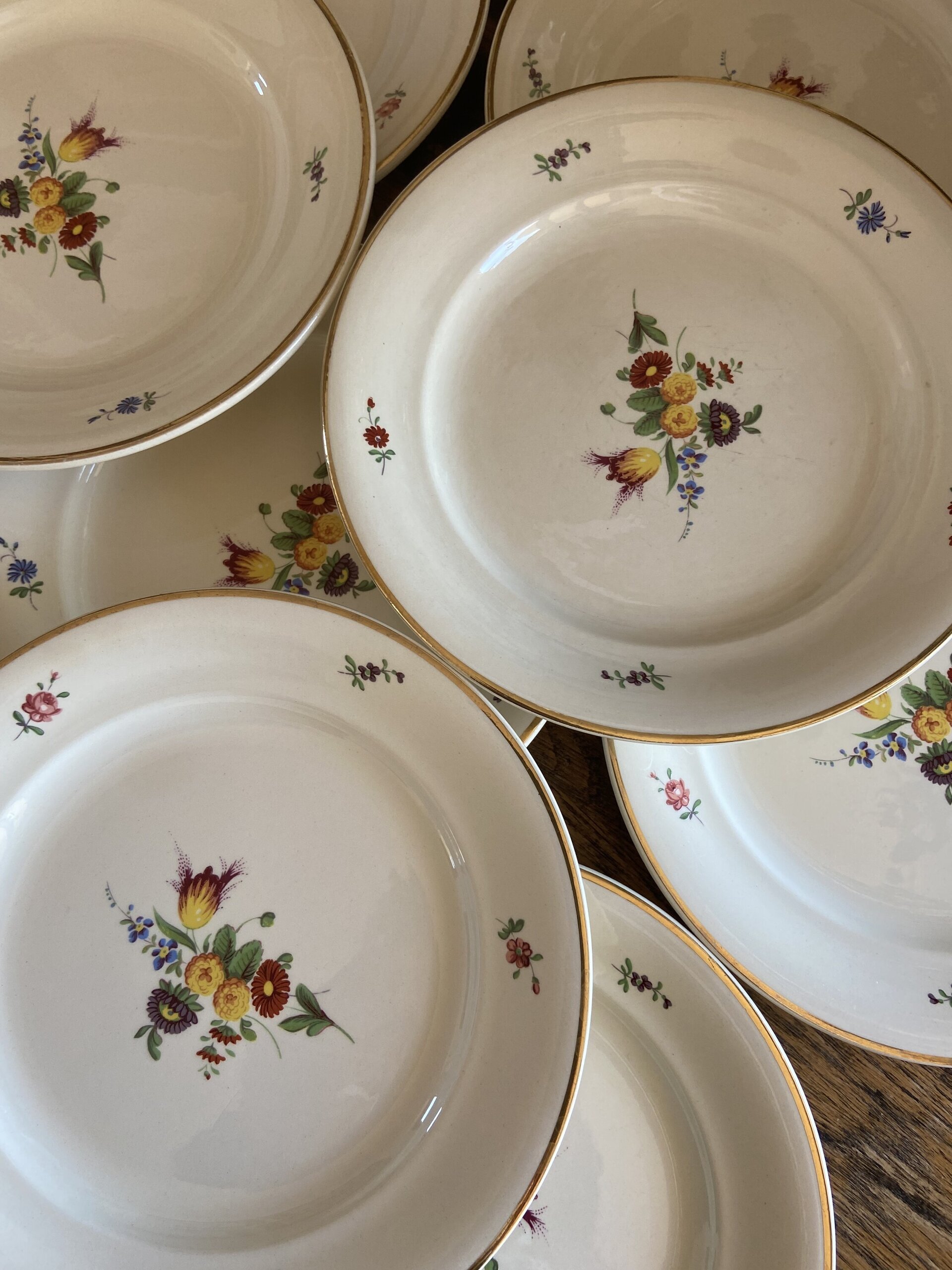 8 platos merienda franceses "Villeroy & Boch". - 3
