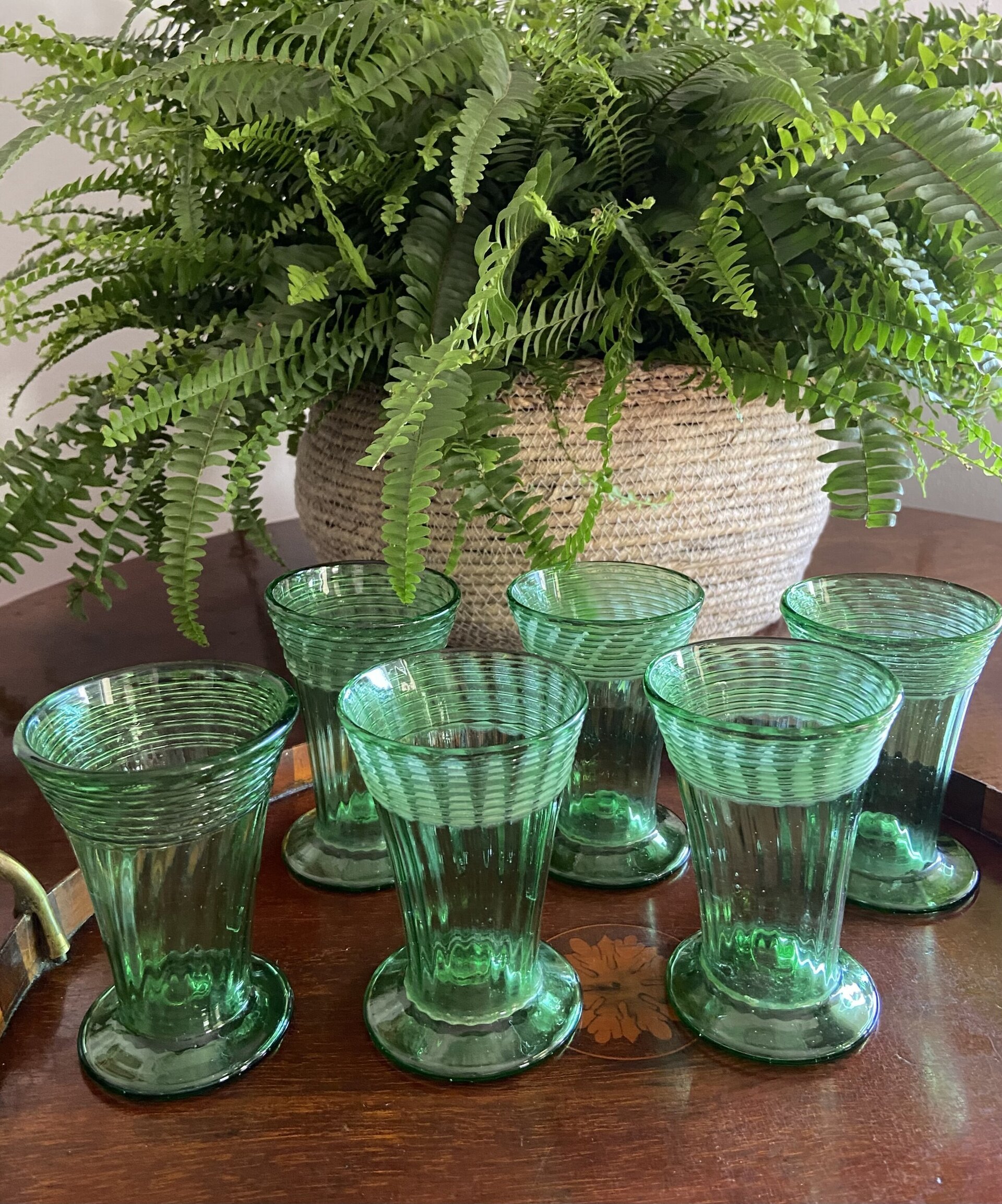 6 vasos en vidrio soplado a mano "Gordiola" - 2