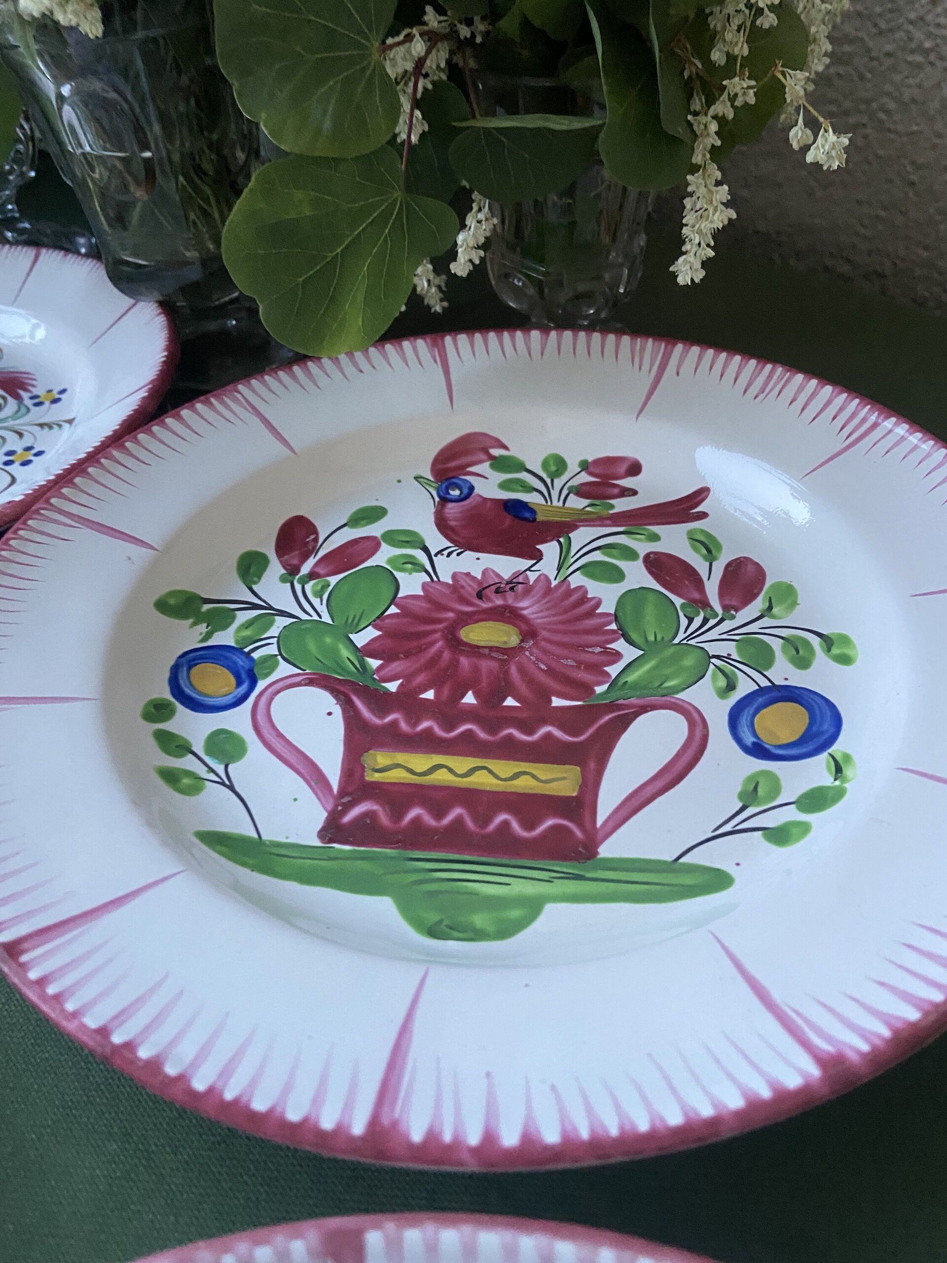 Juego de 6platos de loza franceses. - 3