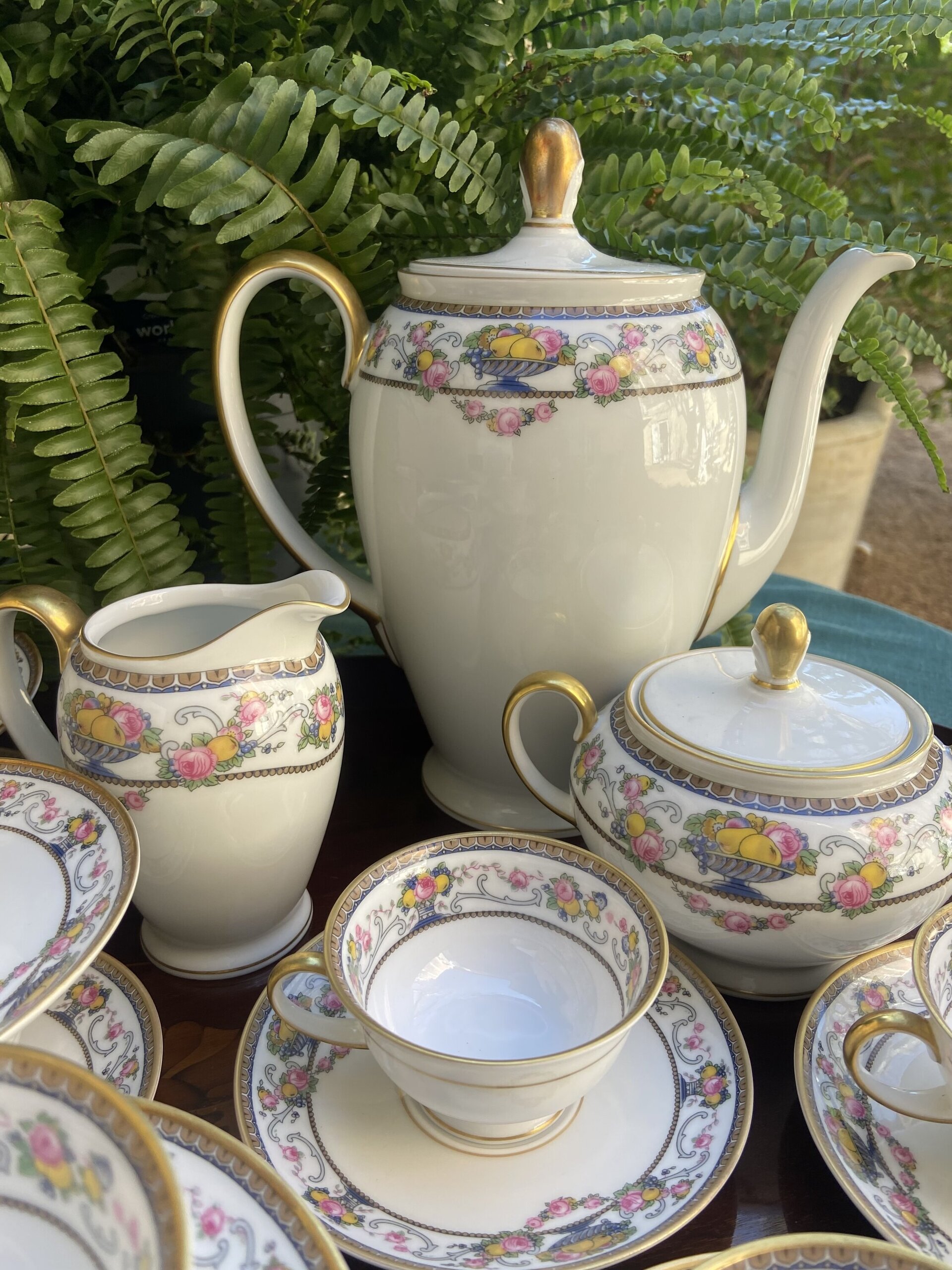 Juego de café en porcelana alemana "Rossenthal" - 4