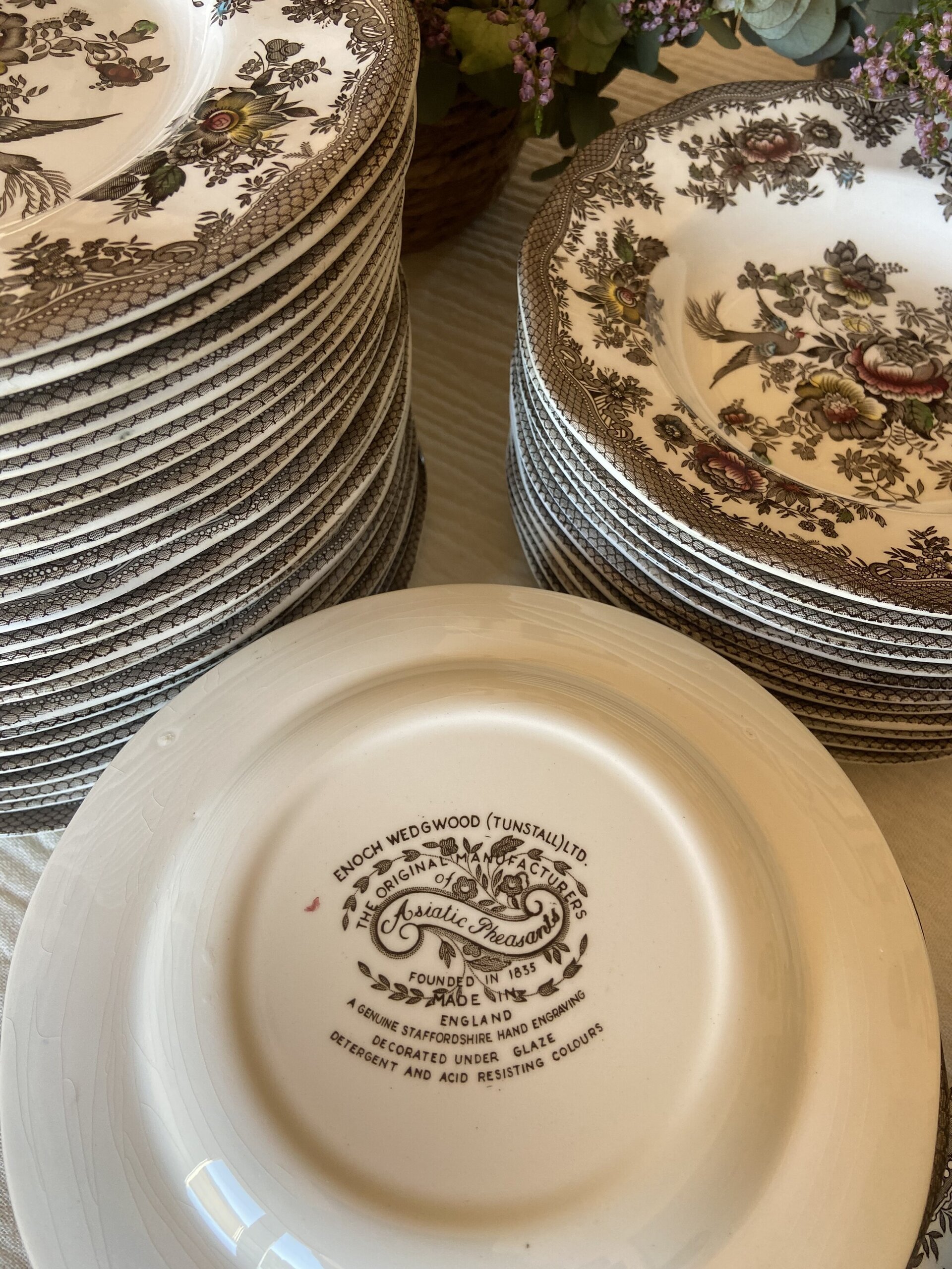 Vajilla en loza inglesa "Wedgwood" (mod. Asiatic Phersants) - 7