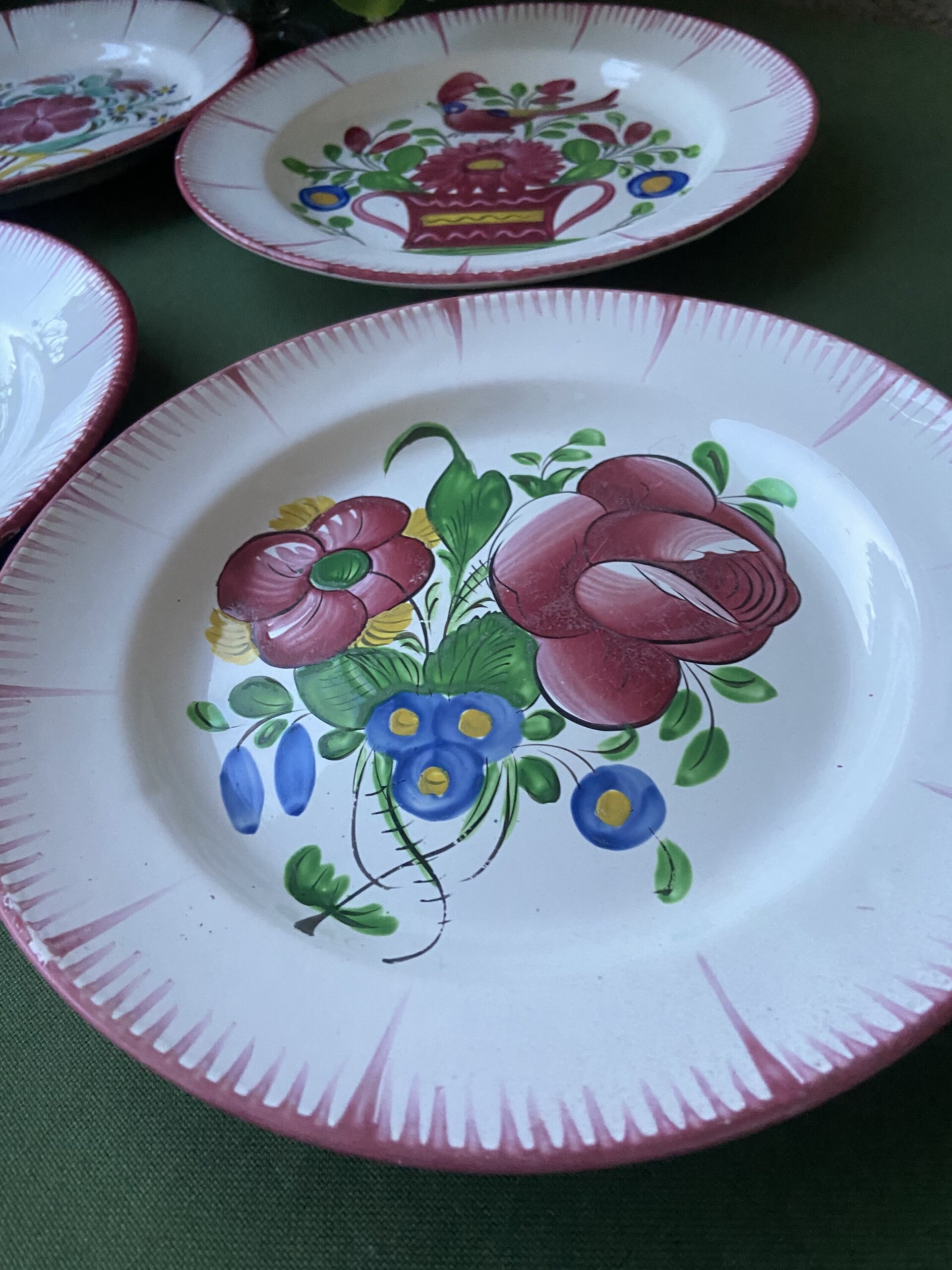 Juego de 6platos de loza franceses. - 8