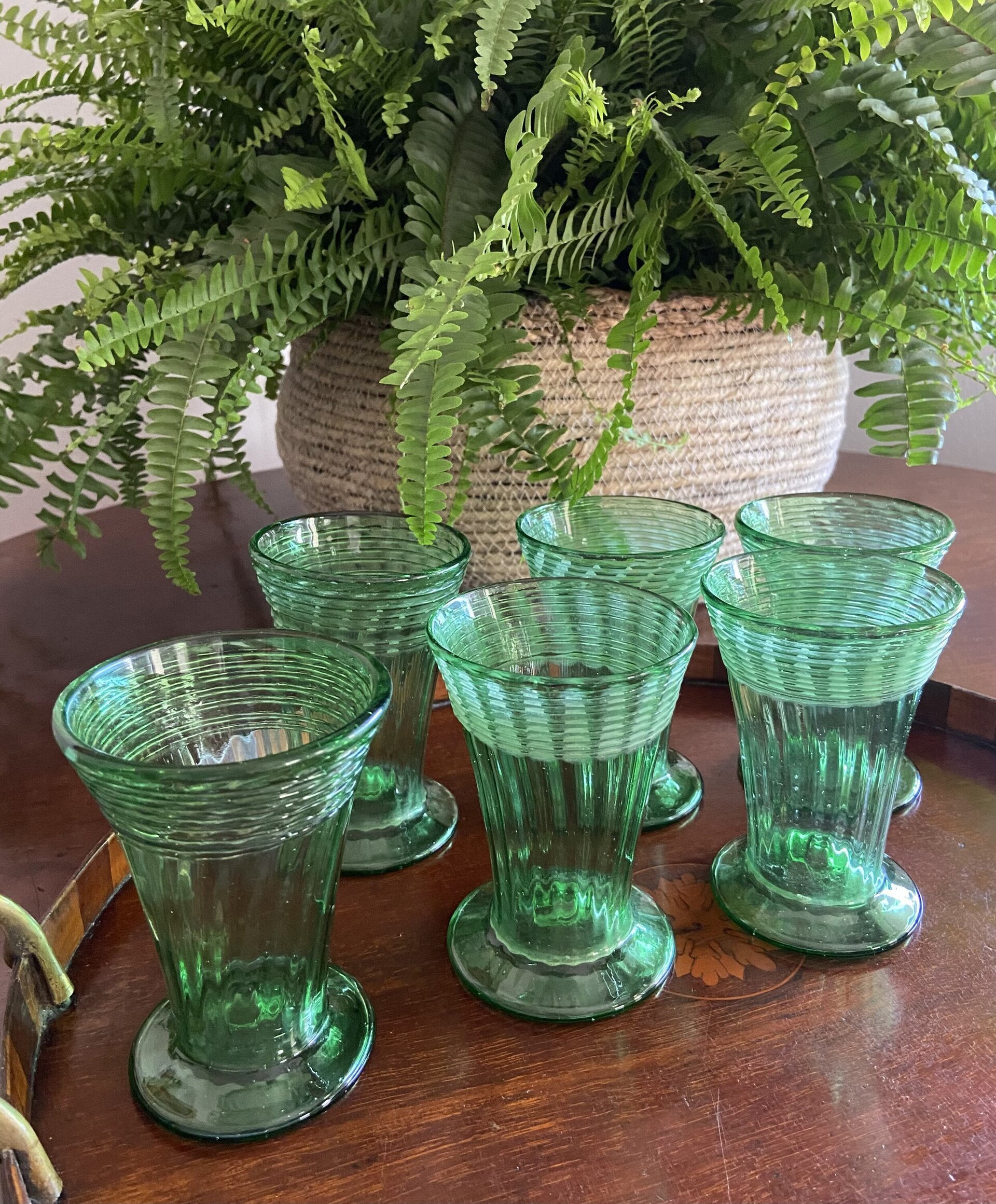 6 vasos en vidrio soplado a mano "Gordiola" - 6