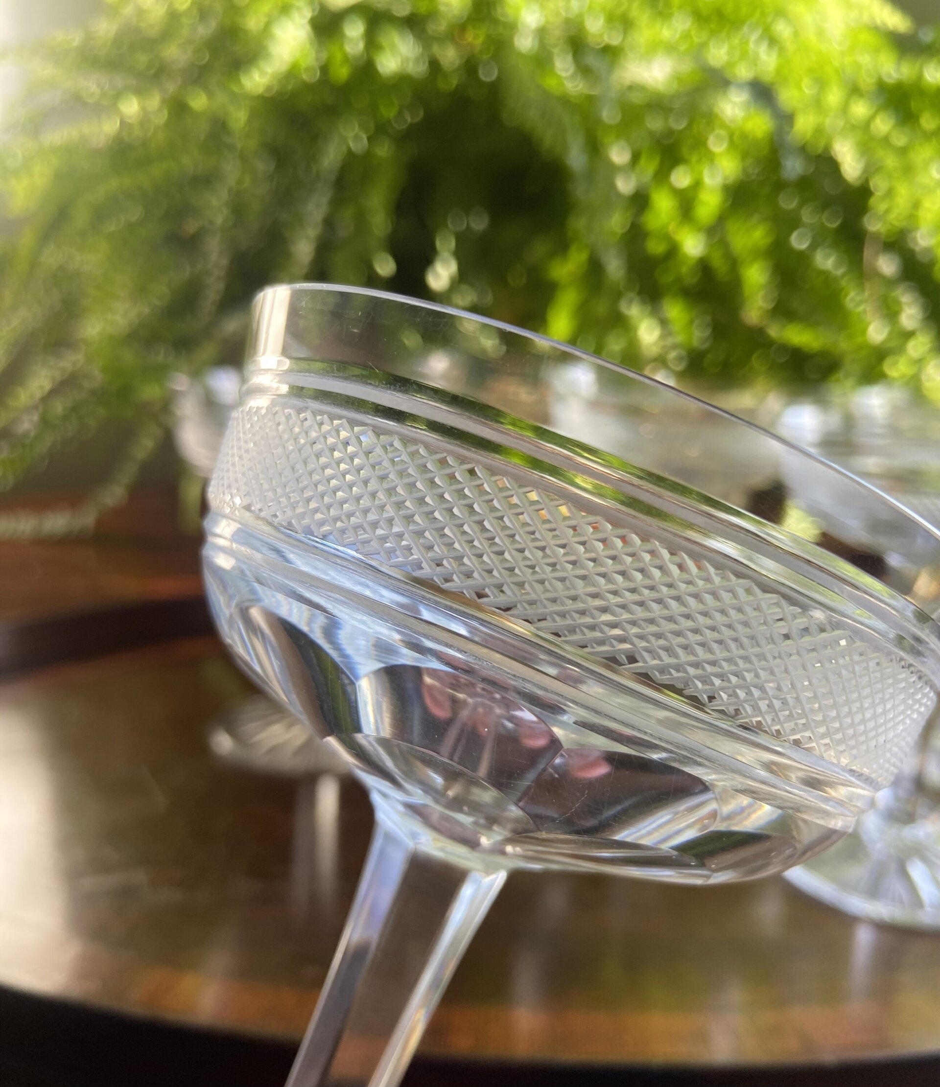 8 copas cava/postres en cristal tallado - 4