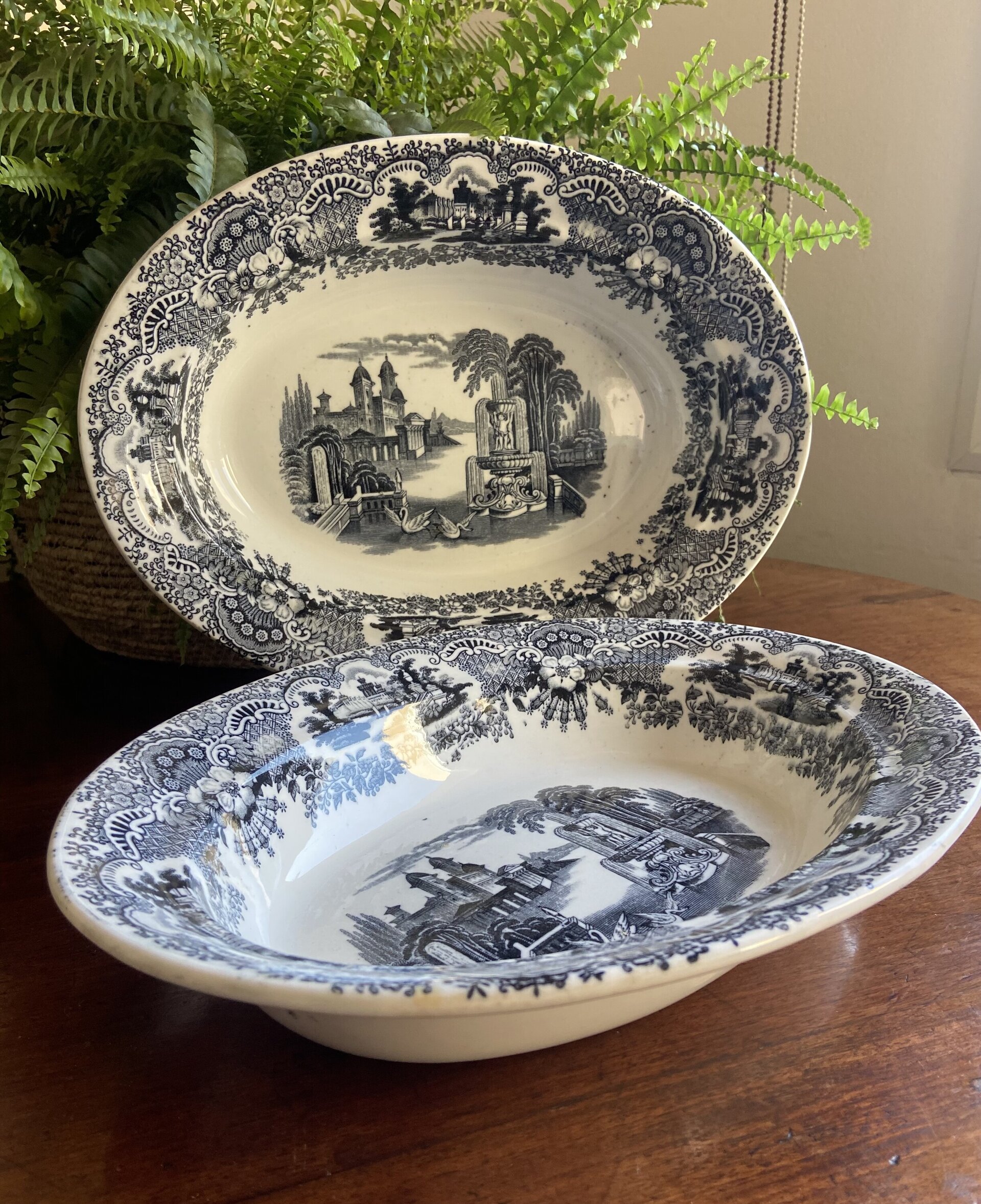 Fuente honda ovalada en loza "Pickman y Cia" - 5