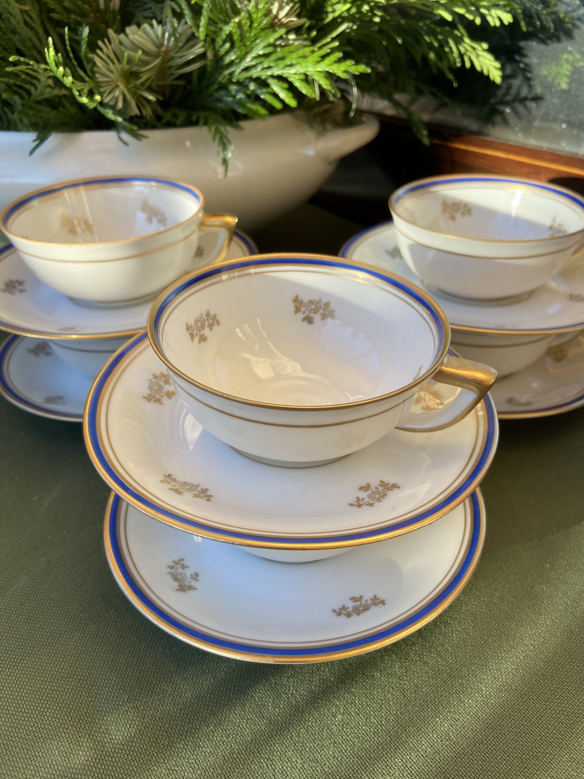6 tazas cafe porcelana "Limoges" Francia. - 2