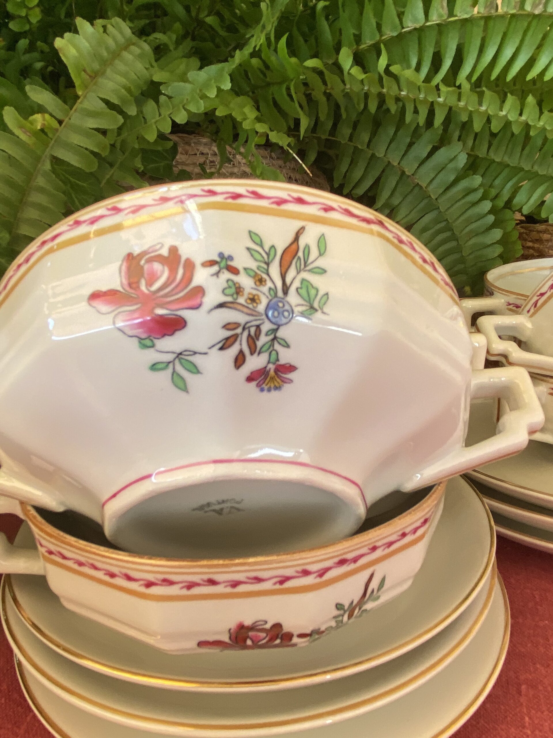 8 tazas de consomé en porcelana "Vista Alegre" - 6