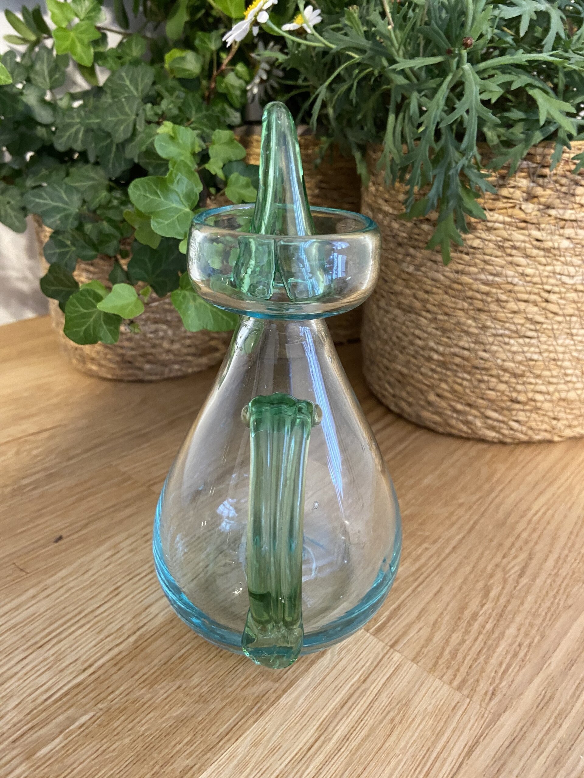 Aceitera en cristal soplado mallorquin "Gordiola". - 2