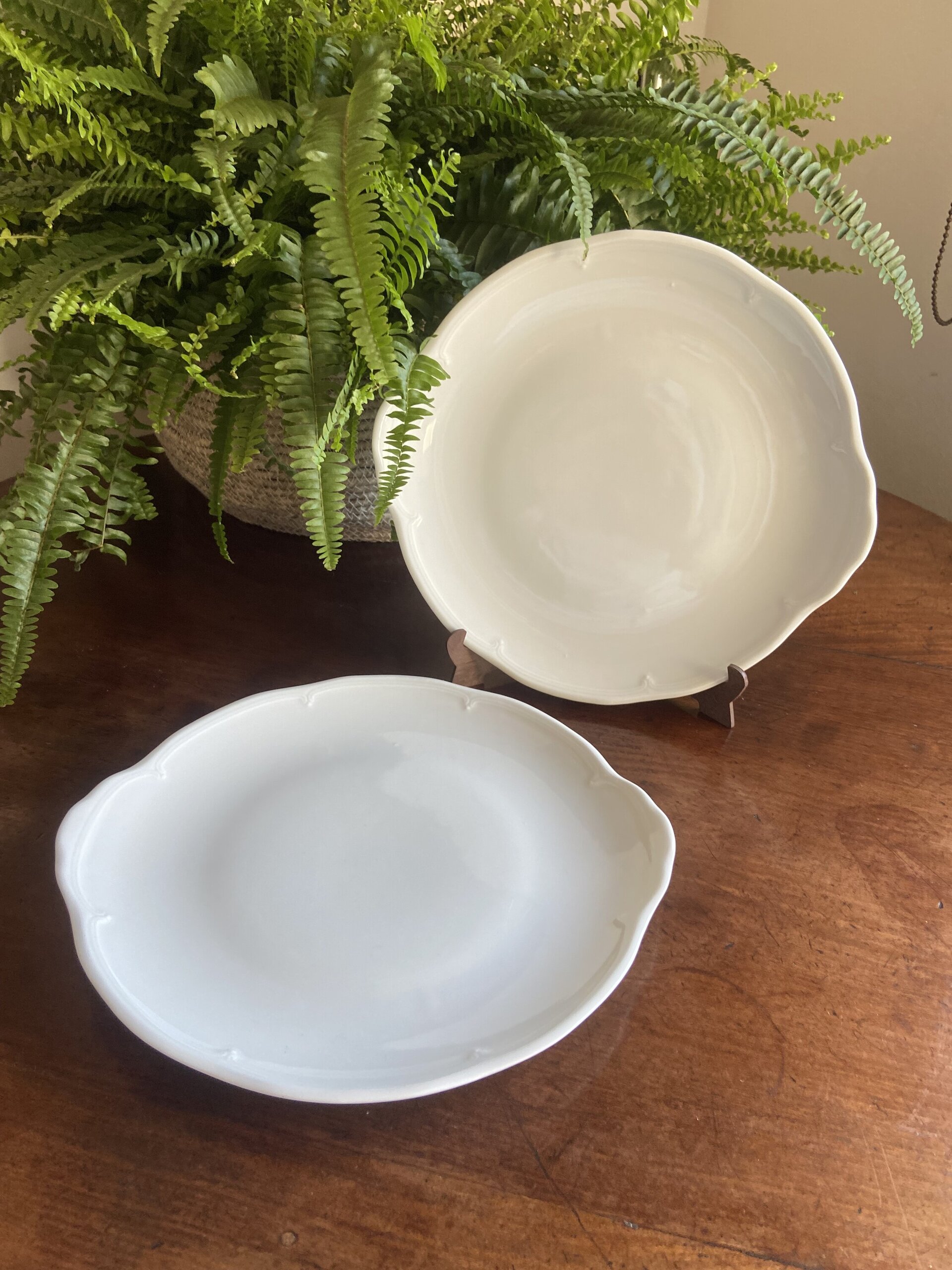 Pareja de fuentes redondas en porcelana "Bidasoa" - 2