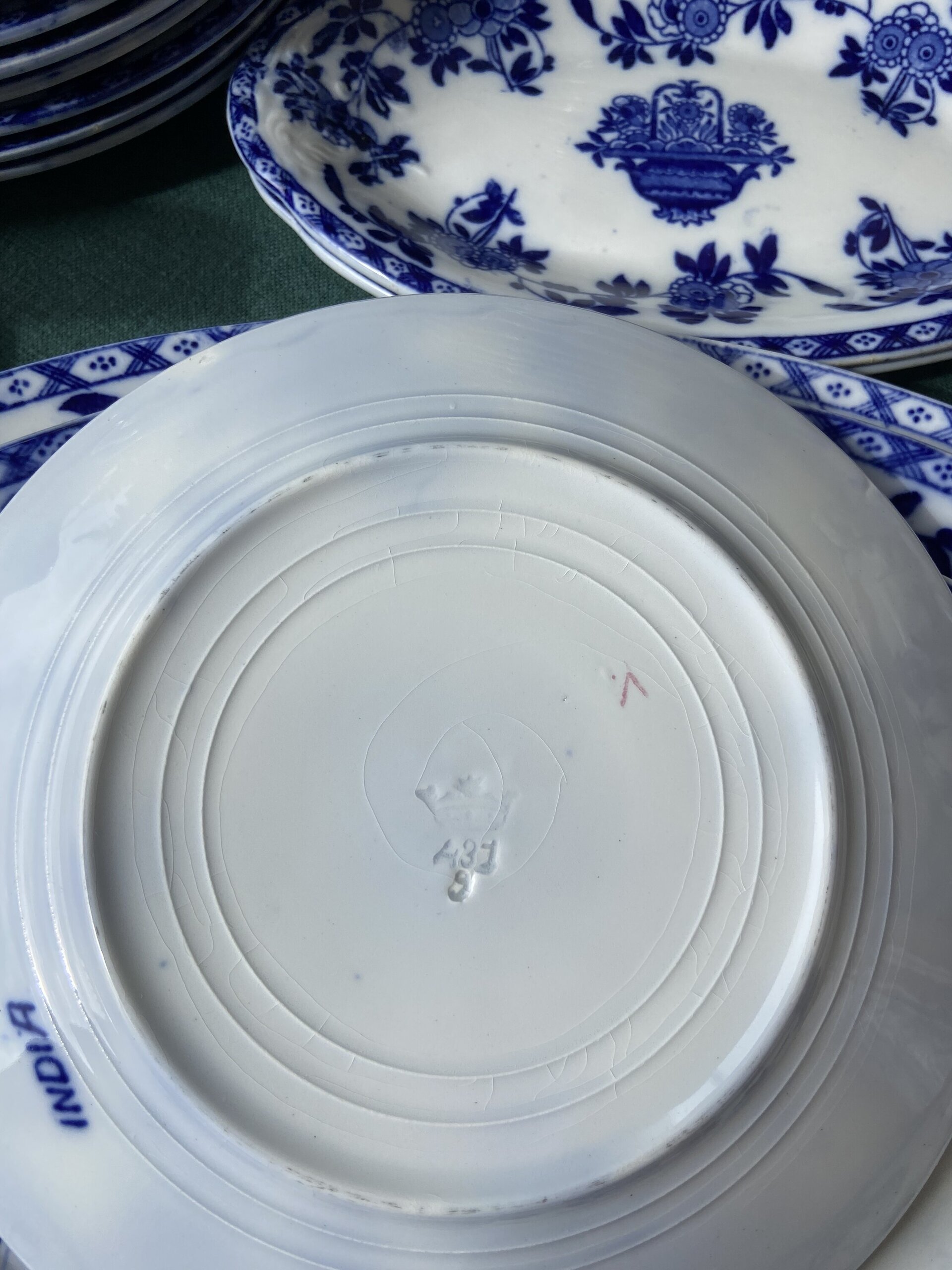 Vajilla en loza "San Juan de Aznalfarache" Sevilla. mod. Tokio - 8