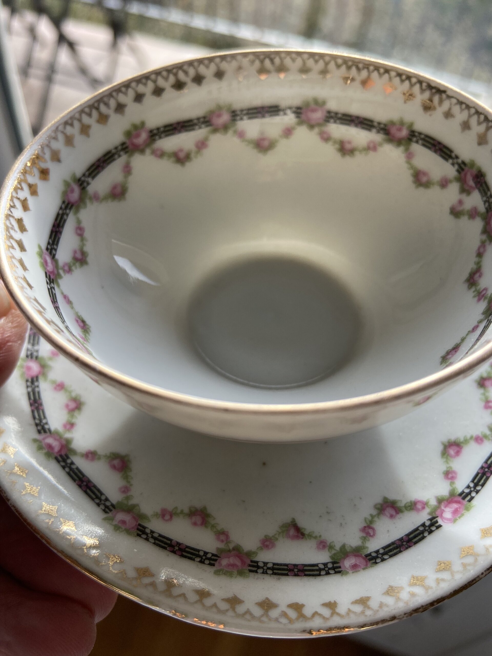 6 tazas de café en fina porcelana alemana "Silesia". - 2