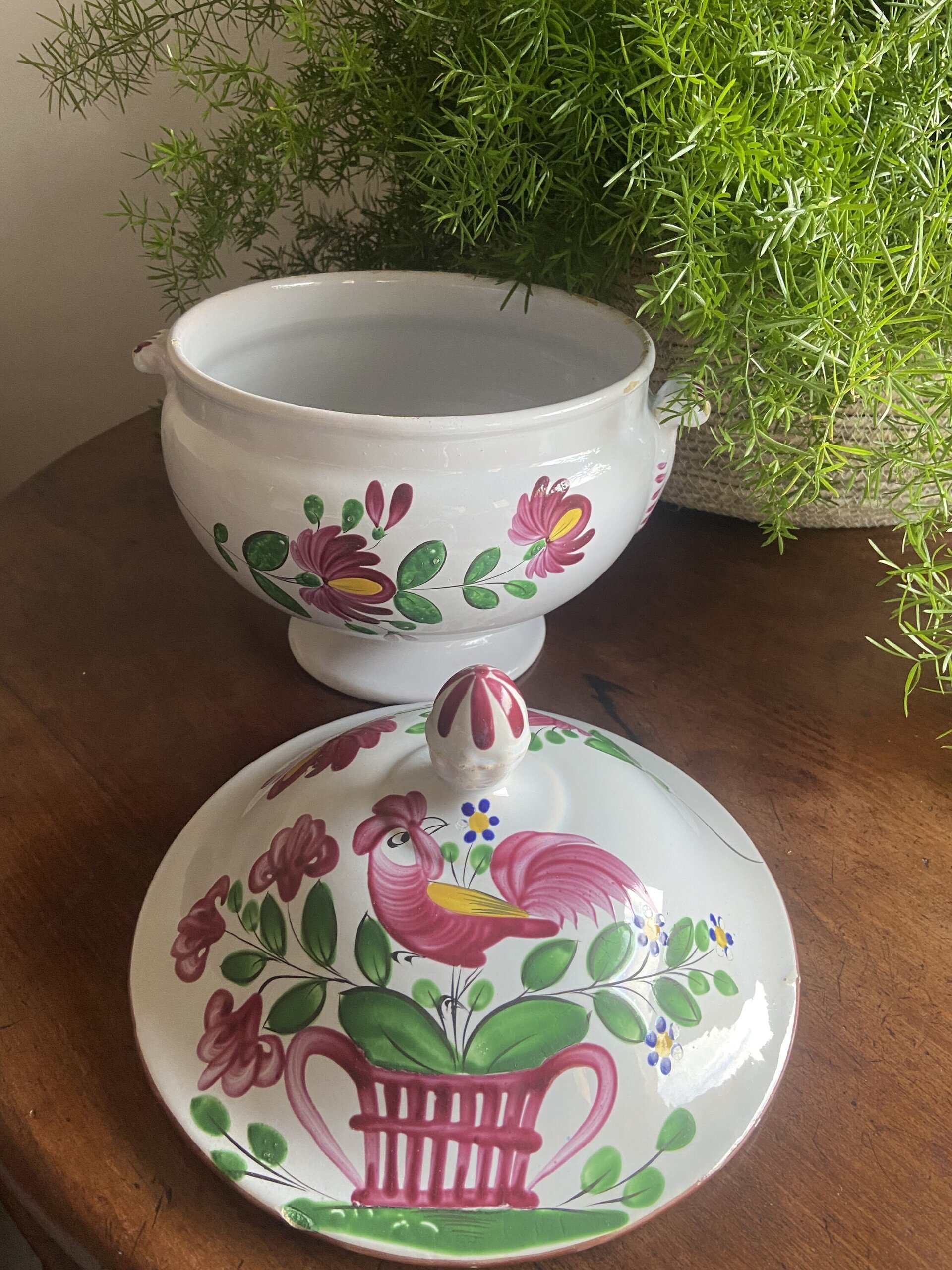 Sopera en loza francesa "Luneville". - 3