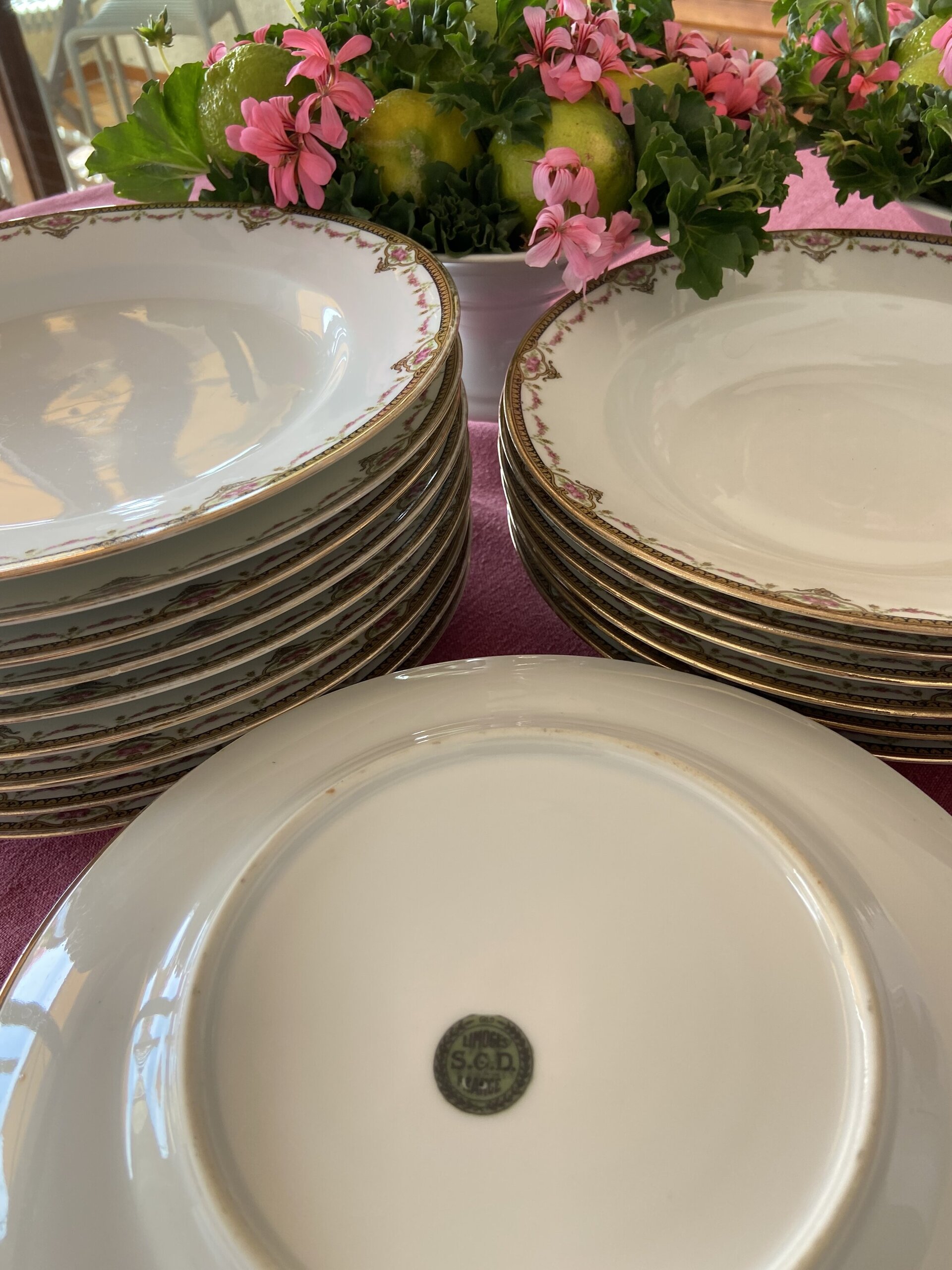 Platos en porcelana francesa de Limoges. - 5