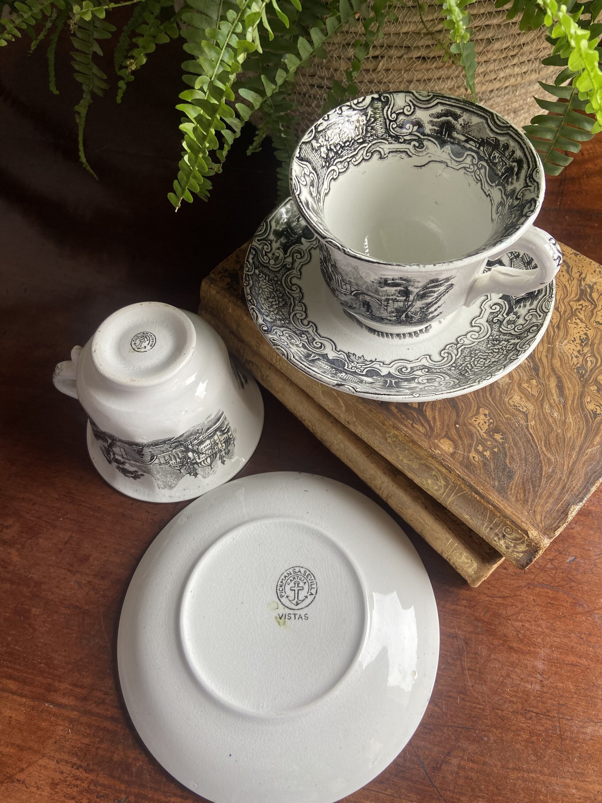 2 Tazas desayuño "Pickman S.A. Sevilla" Cartuja (mod.Vistas) ). - 5