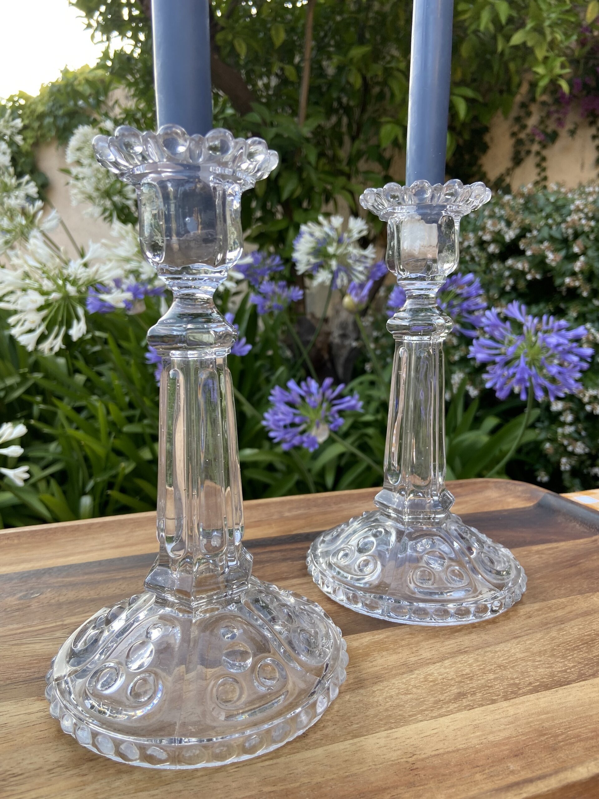 Pareja de candelabros de cristal - 5