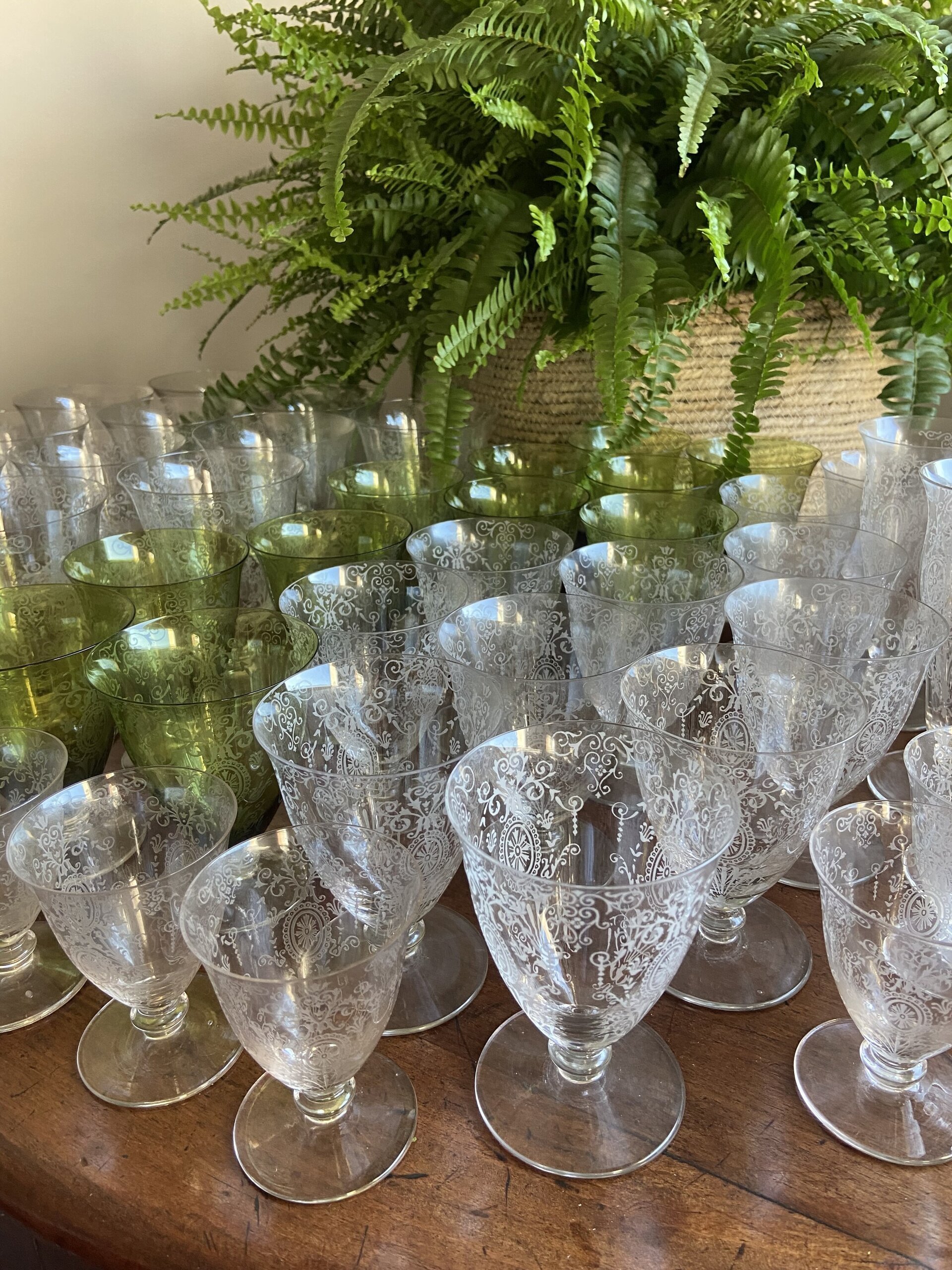 Cristaleria con copas en cristal serigrafiado - 6